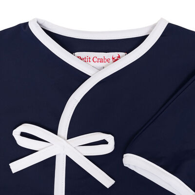 Petit Crabe Julie Kimono Swim Shirt, Blue