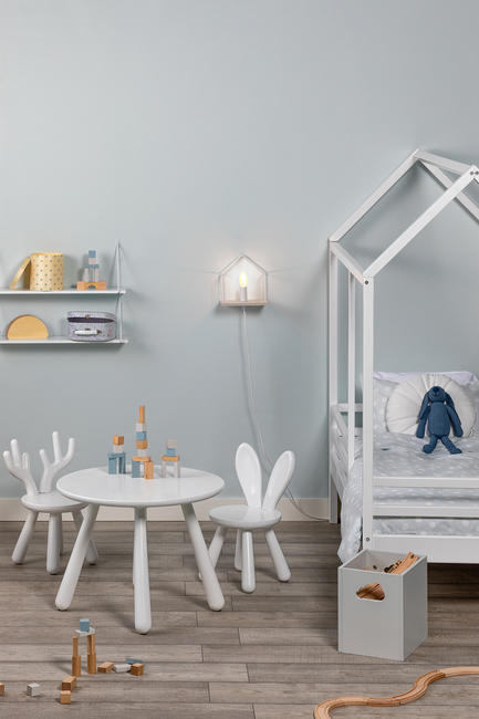 Minitude Nordic JAX Juniorseng m. Madras 70x140, Hvid