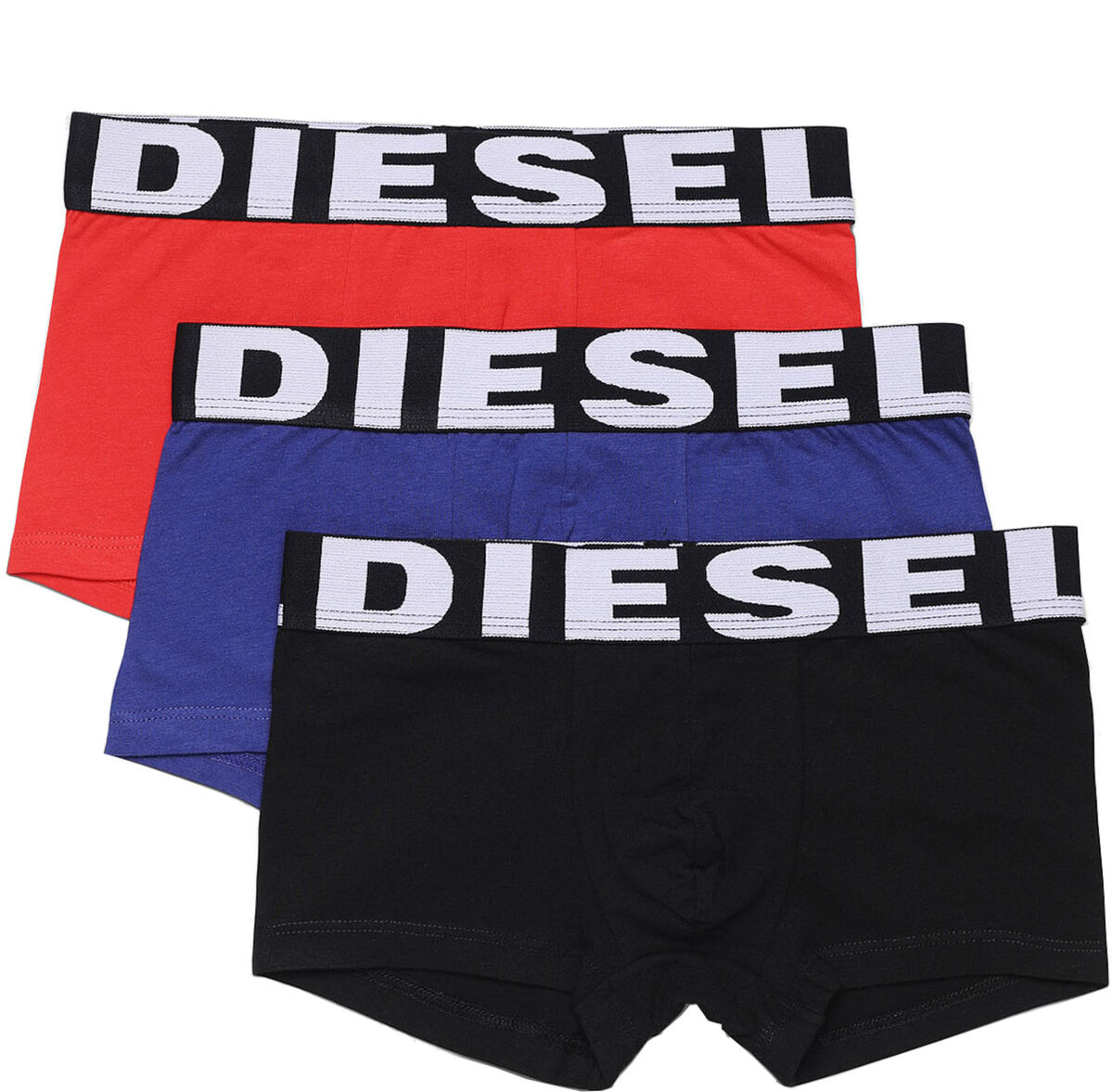 Diesel UMBX Shawn Boksershorts 3-Pack, Black/Bluette/Red
