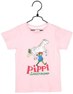 Pippi Langstrømpe T-Shirt, Pink