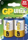 GP Batterier Ultra Plus Alkaline D-batterier LR20 2-pak