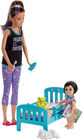 Barbie Skipper Babysitters Bedtime Legesæt  Med Dukke